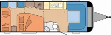 Grundriss Tag Hobby Prestige 650 KFU Modell 2027