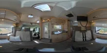 360° Innenansicht Bürstner Lyseo Time A 660 G 6 Sitzpl., Aufbauklima, SAT/TV