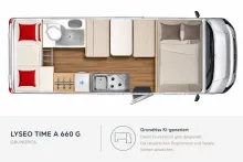 Grundriss Tag Bürstner Lyseo Time A 660 G 6 Sitzpl., Aufbauklima, SAT/TV