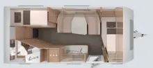 Grundriss Tag Knaus Südwind 580 QS 60 YEARS Außen komplett grau! Teppich