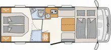 Grundriss Tag Dethleffs Trend I 7057 DBL *SONDERPREIS*