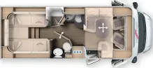 Grundriss Tag Carthago C1-tourer T 145 RB-LE comfort 4.2t *MB*170 PS*Automatik