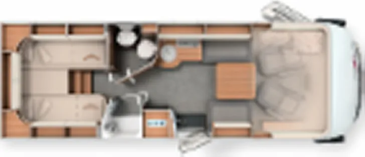 Grundriss Tag Carthago C2-tourer I 146 FF-RB-LE comfort 4.2t *MB*4,5t.*170PS*Automatik