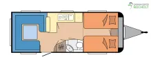 Grundriss Tag Hobby Prestige 620 CL Modell 2027 / Jetzt vorbestellen