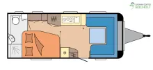 Grundriss Tag Hobby Prestige 560 WFU Modell 2027 / Jetzt vorbestellen