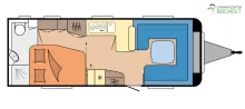Grundriss Tag Hobby Prestige 660 WFC Modell 2027 / Jetzt vorbestellen