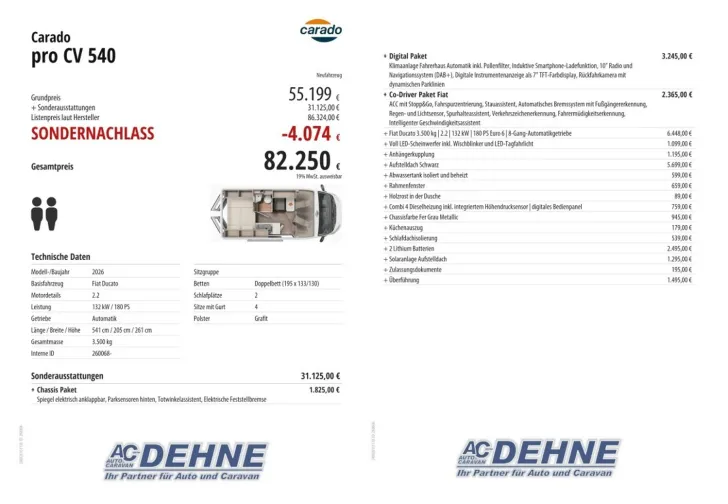 Fahrzeugbild Carado pro CV 540 180PS Aut. Aufstelldach, ACC,Voll LED #3
