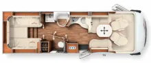 Grundriss Tag Carthago chic c-line I 5.9 XL LE Solar - Luftfederung - Klima