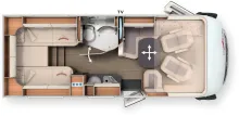 Grundriss Tag Carthago c-tourer I 143 LE aus Vermietflotte