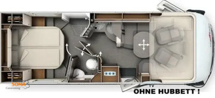 Grundriss Tag Carthago chic c-line I 5.0 QB Mercedes - POLAR PAKET !