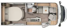 Grundriss Tag Carado VAN V339 pro+ Dachklima