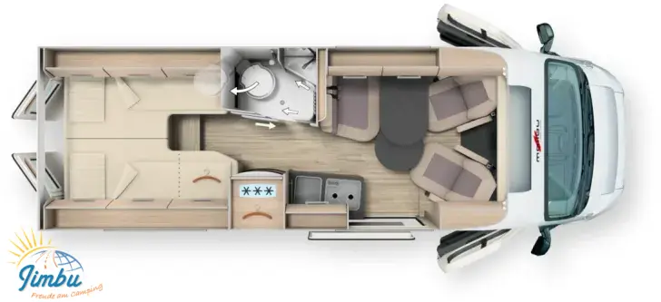 Grundriss Tag Malibu Van Comfort 640 LE charming GT skyview