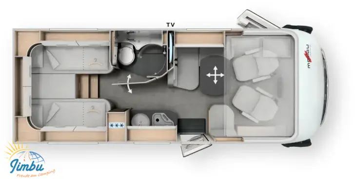 Grundriss Tag Malibu I 430 KB-LE lightweight 3.5t