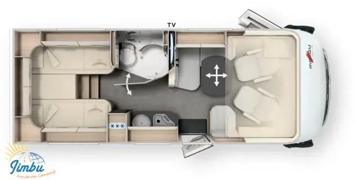 Grundriss Tag Malibu I 430 KB-LE lightweight 3.5t