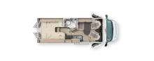 Grundriss Nacht Malibu Van First Class - Two Rooms 640 LE RB charming GT skyview