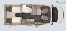 Grundriss Tag Knaus VAN TI VW 640 MEG VANSATION Modell 2027 / Dieselheizung / ACC