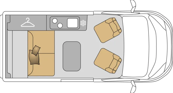 Grundriss Tag Mooveo Campervan 2 ALL-IN-ONE