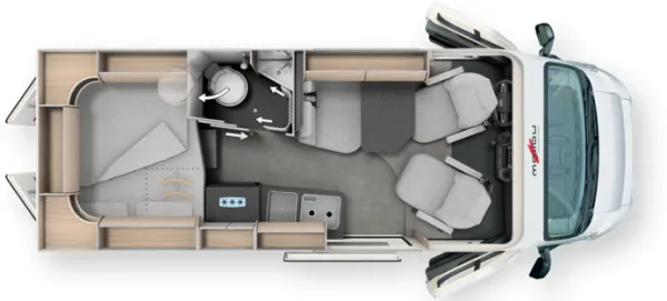 Tagesgrundriss Malibu Van Diversity 600 DB K charming GT skyview Tagesgrundriss Malibu Van Diversity 600 DB K charming GT skyview