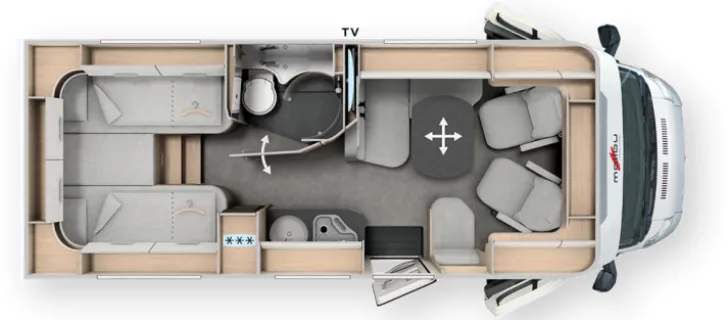 Grundriss Tag Malibu T 430 KB-LE lightweight 3.5t
