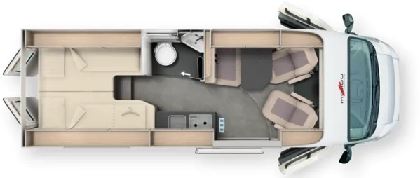 Tagesgrundriss Malibu Van Relax 640 LE R excklusive