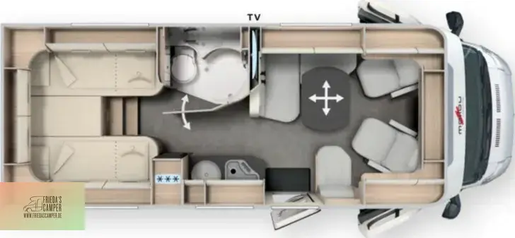 Grundriss Tag Malibu T 430 KB LE lightweight Fiat
