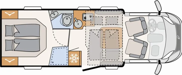Grundriss Tag Dethleffs Just Camp Active T 7052 DBL