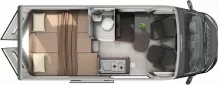 Grundriss Tag Hymer Yellowstone 602 Kurz fahren - lang schlafen