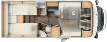 Grundriss Tag Sunlight T XV 68 220W Solar, 150Ah Lithium, SAT+TV, AHK