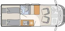 Grundriss Tag Dethleffs Globetrail Active 600 ES Fiat *SIE SPAREN 9573*