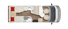 Grundriss Tag Bürstner B66 690 TD Listenpreis: 85.712€