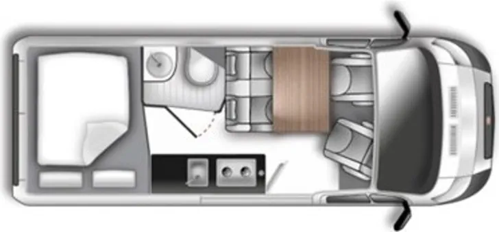 Grundriss Tag Westfalia Columbus 540 D Premium Edition 140 PS Automatik