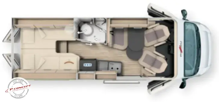 Grundriss Tag Malibu Van Diversity 640 LE K charming GT skyview *Listenpreis 94.820€*