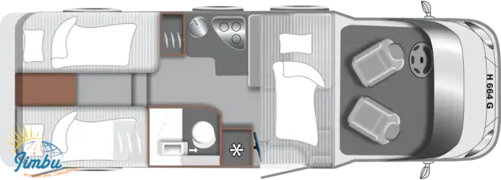 Grundriss Tag LMC Tourer Lift H 664 G