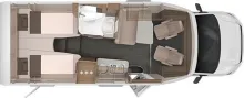 Grundriss Tag Knaus Van TI MAN VANSATION 640 MEG *LED*Solar*200Ah*