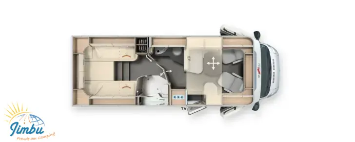 Grundriss Tag Malibu T 460 LE