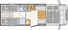 Grundriss Tag Dethleffs Trend I 7057 EBL