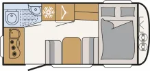 Grundriss Tag Dethleffs c-joy Active 420 QSH *Active-Paket*Bad-Fenster*