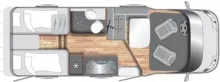 Grundriss Tag LMC Cruiser T 662 / Soma Camp T 650 EB SOLAR/SAT/TV