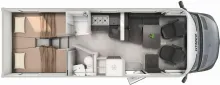 Grundriss Tag Hymer B-Klasse ML T 780 Hubstützenanlage, Clesana