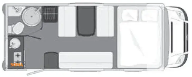Grundriss Tag Eura Mobil Profila 580 LS