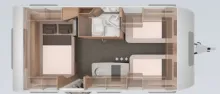 Grundriss Nacht Knaus Südwind 460 EU 60 Years Neuwertig