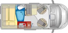 Grundriss Tag Pössl Trenta 540 R Citroen 140 PS