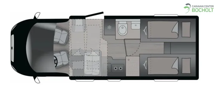 Grundriss Tag Crosscamp EXPDN T 7.4 E Modell 2027 / ACC / Markise