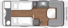 Grundriss Tag LMC Musica 542 E inkl. Winterpaket-Warmwasserheizung