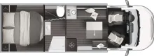 Grundriss Tag Roller Team Zefiro 266 P ACC*TV-WIFI*LITHIUM*SOLAR*RFK*
