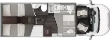 Grundriss Tag Roller Team Zefiro 287 TL ACC*TV-WIFI*LITHIUM*SOLAR*RFK*