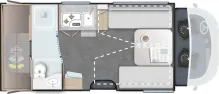 Grundriss Tag Chausson Teilintegriert Titanium Line 630 2027 Arctic