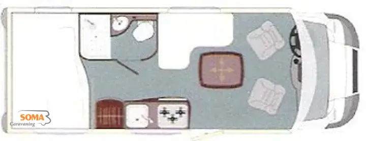 Grundriss Tag Eura Mobil Contura T 660 HB