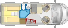 Grundriss Tag Globecar Campscout Fiat Klima+TV+SAT+Markise