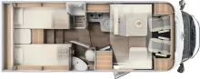 Grundriss Tag Carado T 447 Clever + Edition Automatik